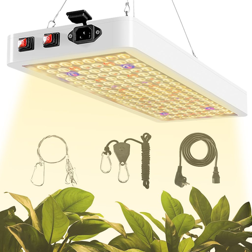 100W 288 LED Pflanzenlampe Vollspektrum 2500lm Pflanzenlicht mit VEG & BLOOM Doppelschalter Grow Lampe Zimmerpflanzen Wachstumslampe