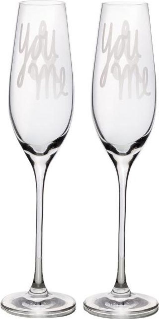 Räder Sektglas 2er Set You & me H.26,5cm D.6,7cm 210 ml