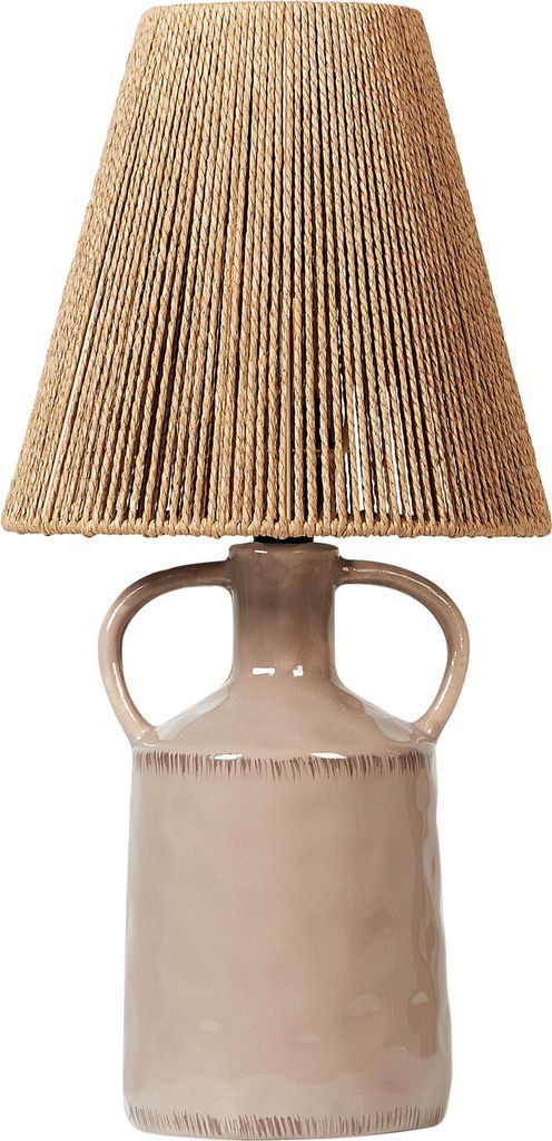 BELIANI Tischlampe Taupe Keramik Vasenform 51 cm Produktbild 