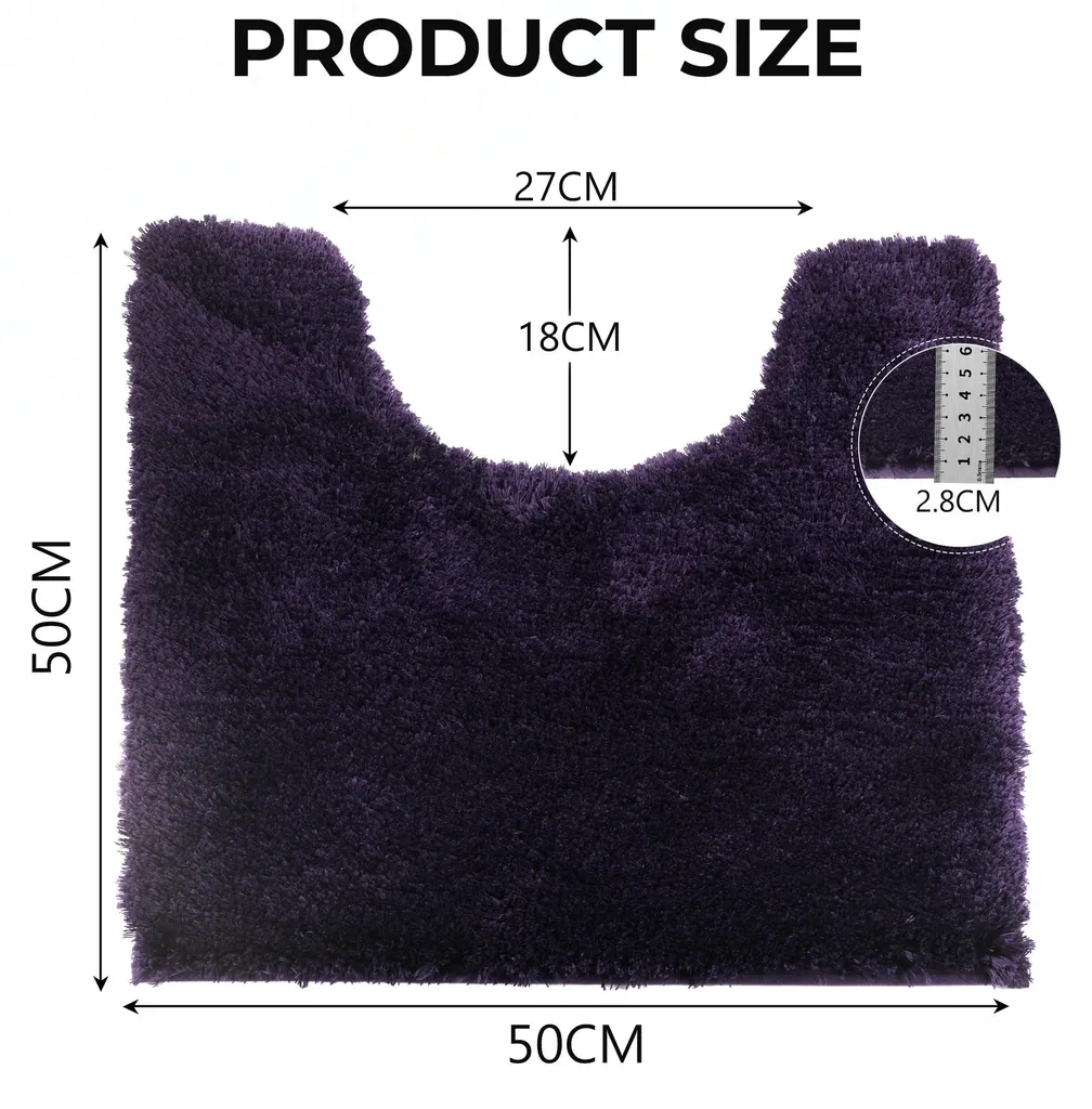 Tapis de bain pour WC forme U idéal petite salle de bains moderne