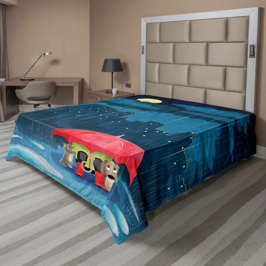 Drap plat décoratif pour chambre d'enfant 260x228 cm motif Cartoon