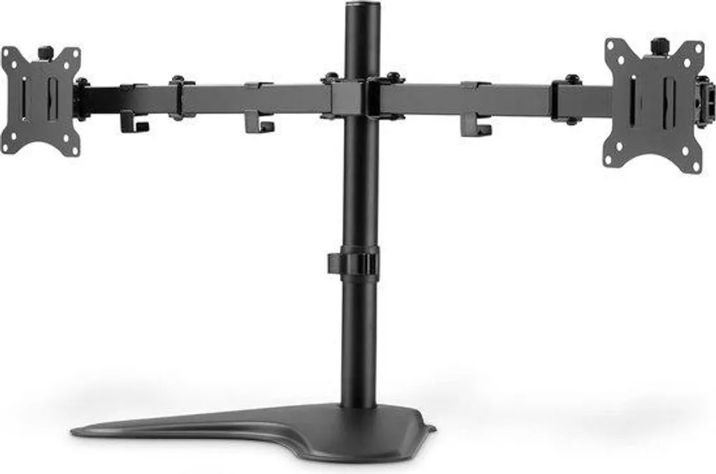 Support de bureau sur pied 32" noir - Réglable en hauteur et ergonomique