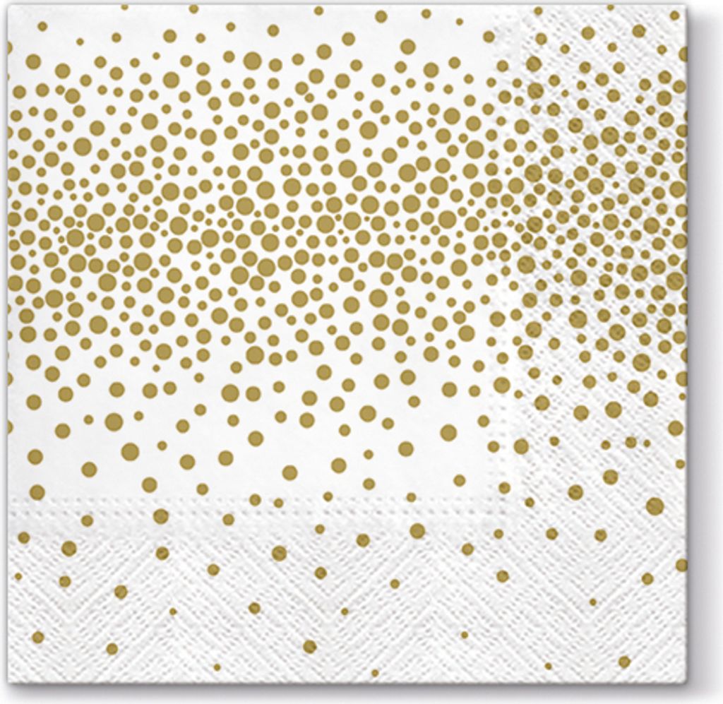 Servietten 33x33 cm - Confetti (gold) Produktbild 