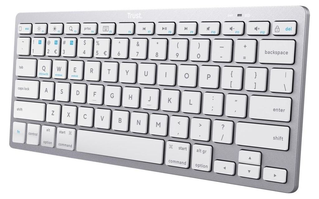 Trust Basic IS Kabellose Tastatur Silber (24651) Produktbild 