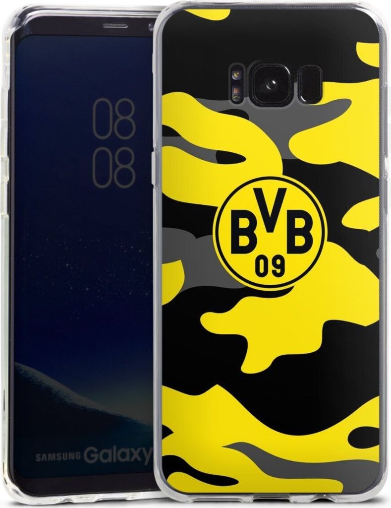 DeinDesign Handyhülle für Samsung Galaxy S8 Plus Silikon Hülle Case Smartphone Schutzhülle BVB Borussia Dortmund Fanartikel