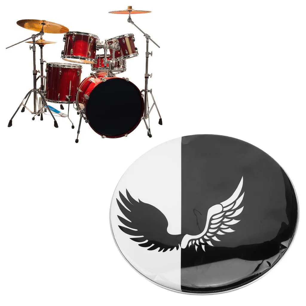 Peau de batterie 22 pouces en polyester pour grosse caisse de jazz - 10
