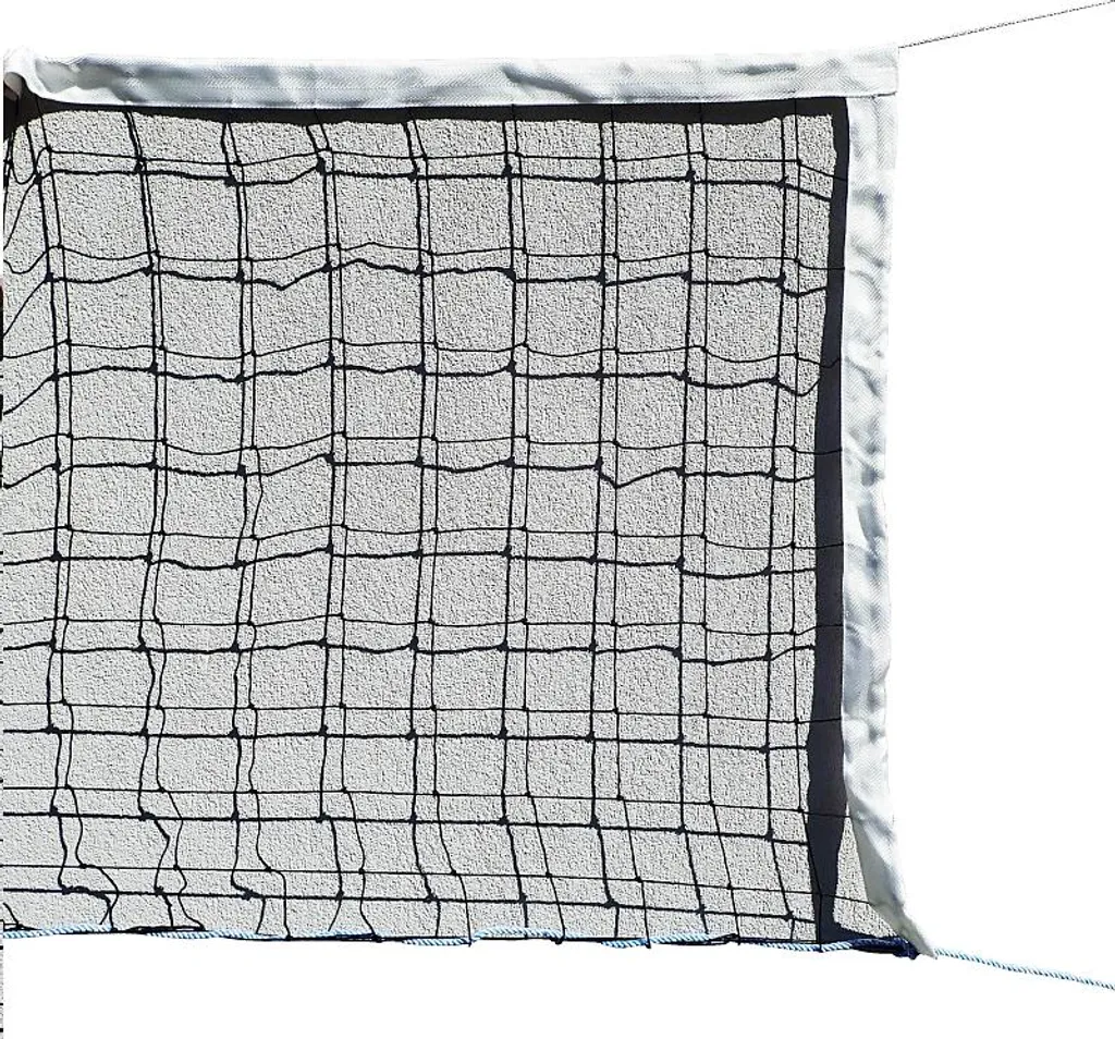 Filet volley-ball 10m câble acier gainé noir, maillage ultra robuste