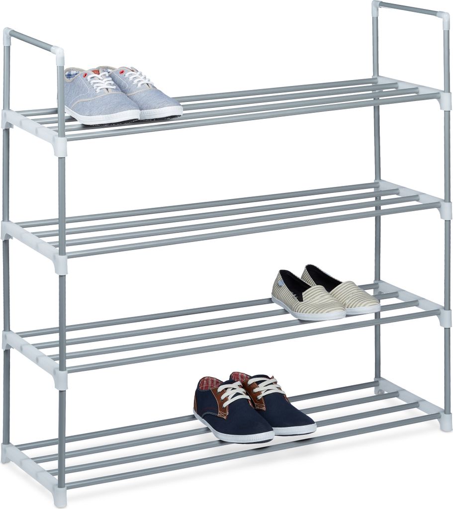 scarpiera relaxdays grigio 90,0 x 31,0 x 93,0 cm Immagine del prodotto 