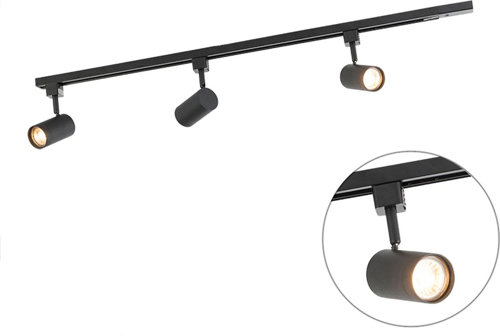 QAZQA - Modern Modernes 1-Phasen-Schienensystem I Spotlight Produktbild 1