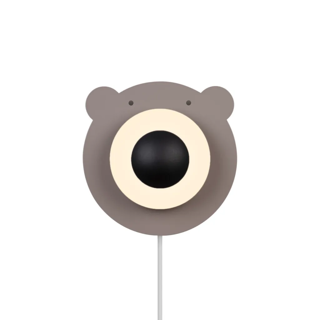 Luminaire mural enfant ours Bruna Nordlux en métal brun mat G9