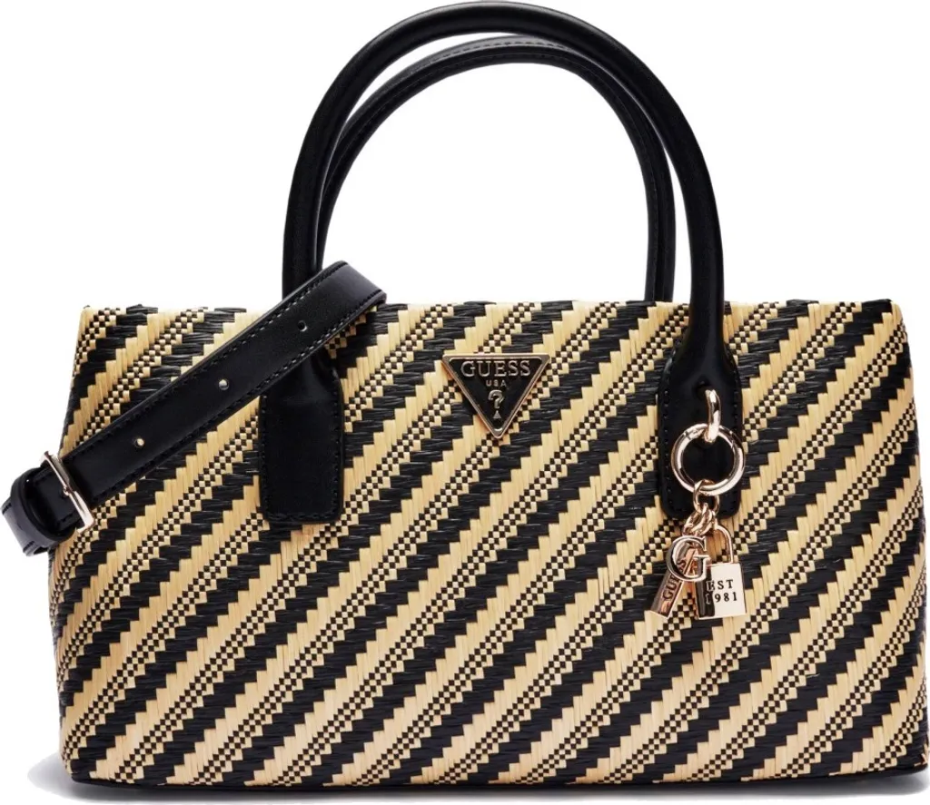 Sac Porté Main Guess Simona Small Noir Idéal pour le Travail et les Sorties