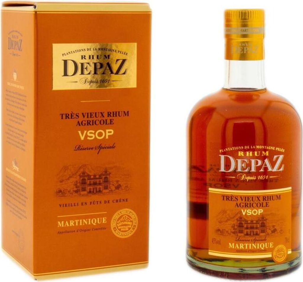 Depaz Rhum Très Agricole Vieux VSOP 45% Vol. 0,7l in Produktbild 