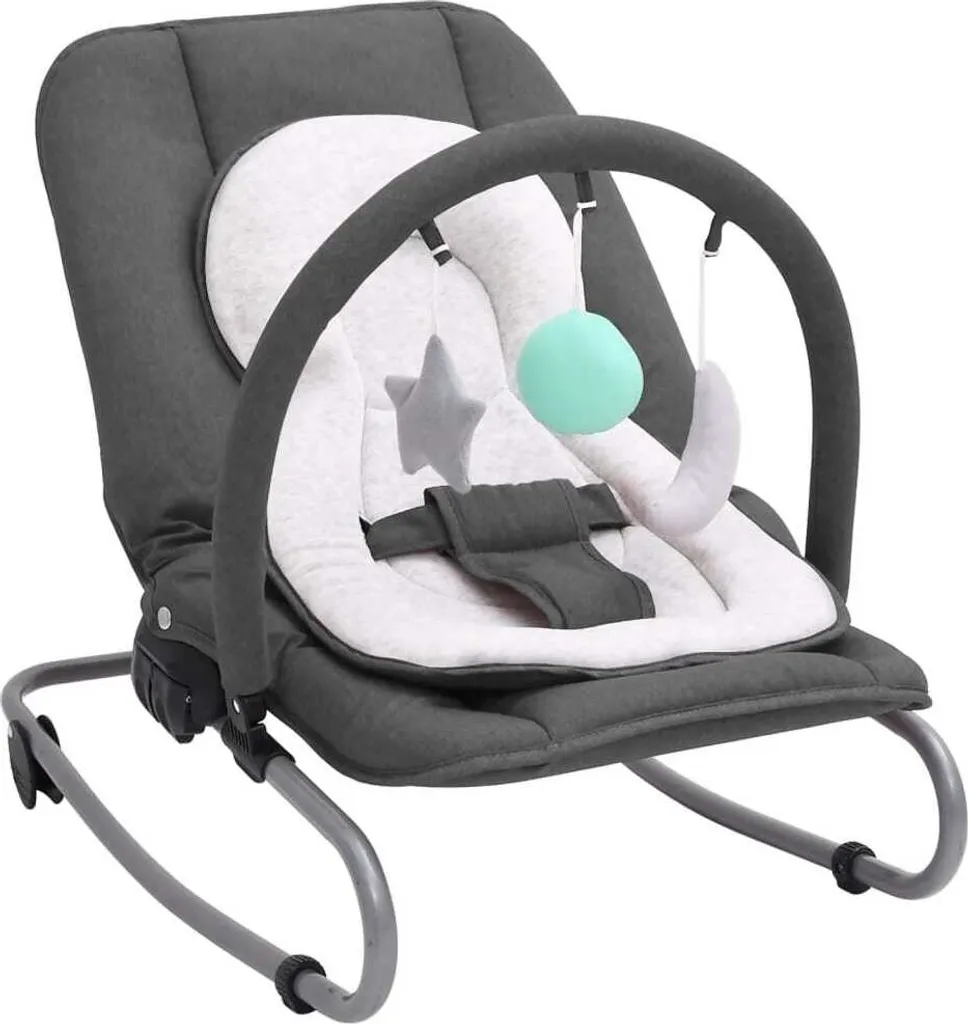 Transat pour bébé gris anthracite - Balancelle inclinable structure acier - 7