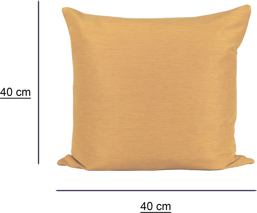 Kissenbezug Canada 40x40 cm gelb elegant meliert Deko Produktbild 