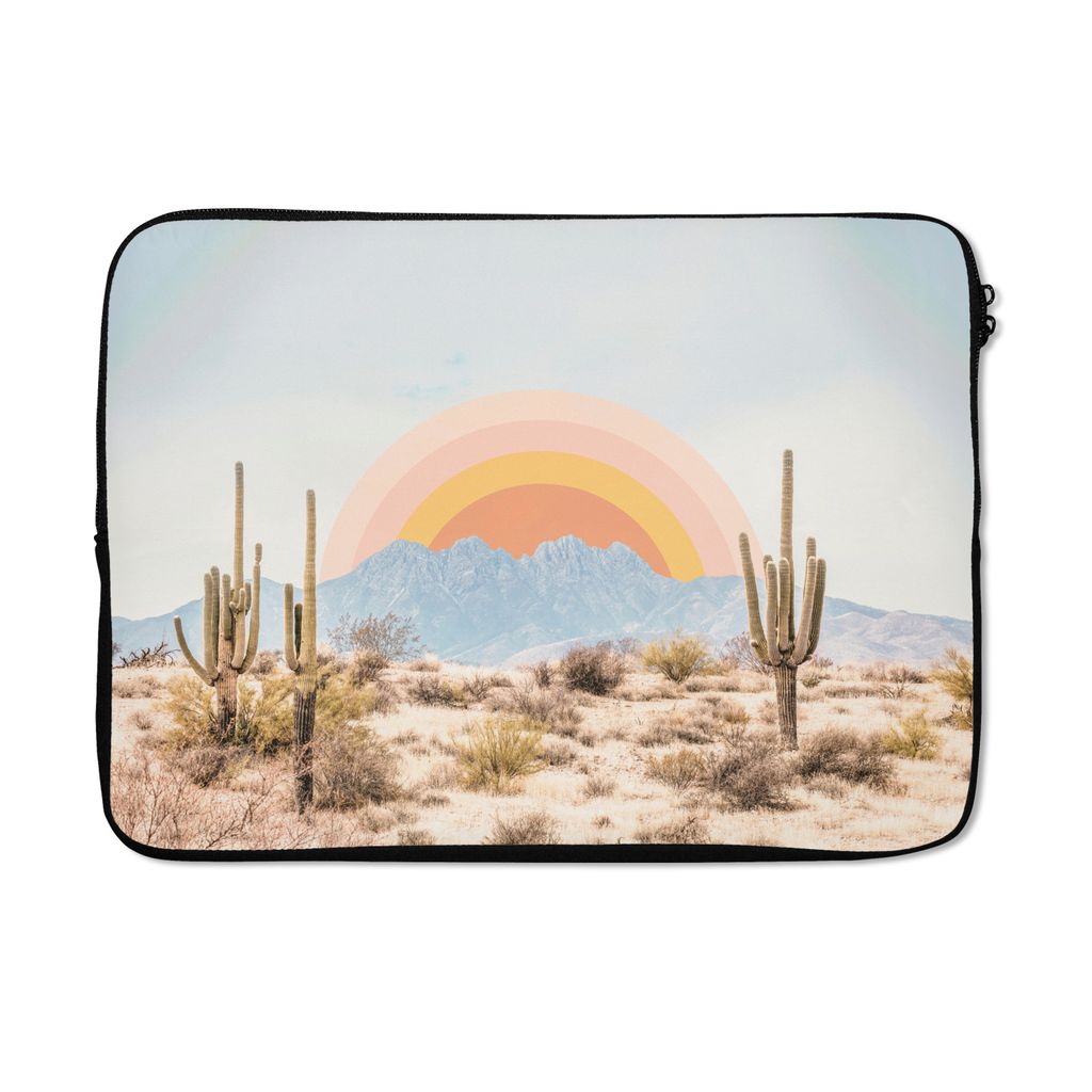 MuchoWow Laptop Hülle 14 ZollKakteen - Pflanzen - Natur - Sonne Laptoptasche - Laptoptasche - Stoßsicher - Schutzhaube
