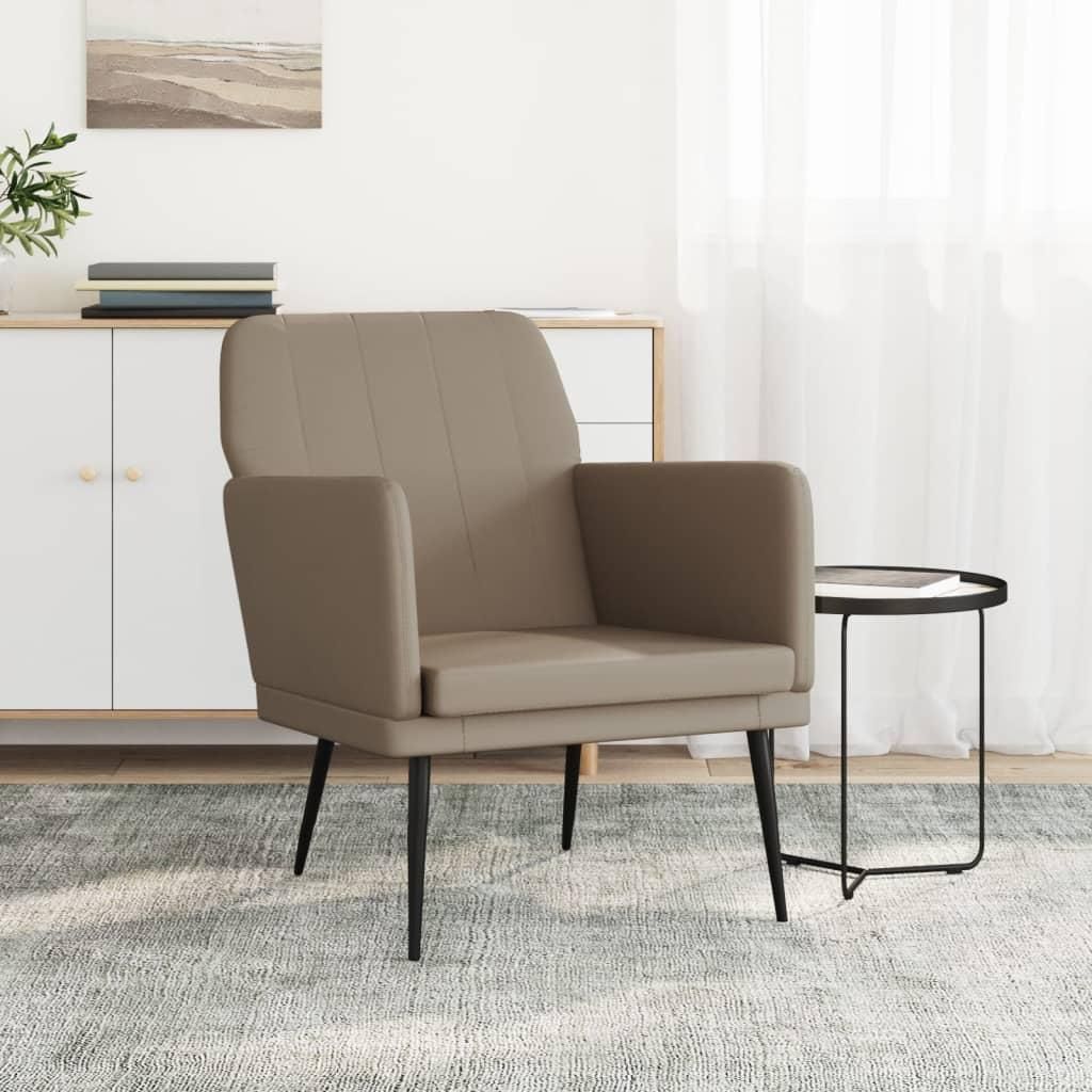 Möbel Sessel Cappuccino-Braun 61x78x80 cm Kunstleder - Fernseh- & Relaxsessel 351397