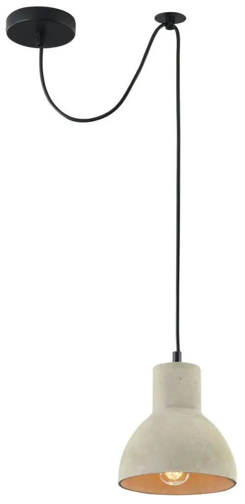 Suspension Moderne en Béton Gris Ø 16 cm - Abat-jour Robuste et Design
