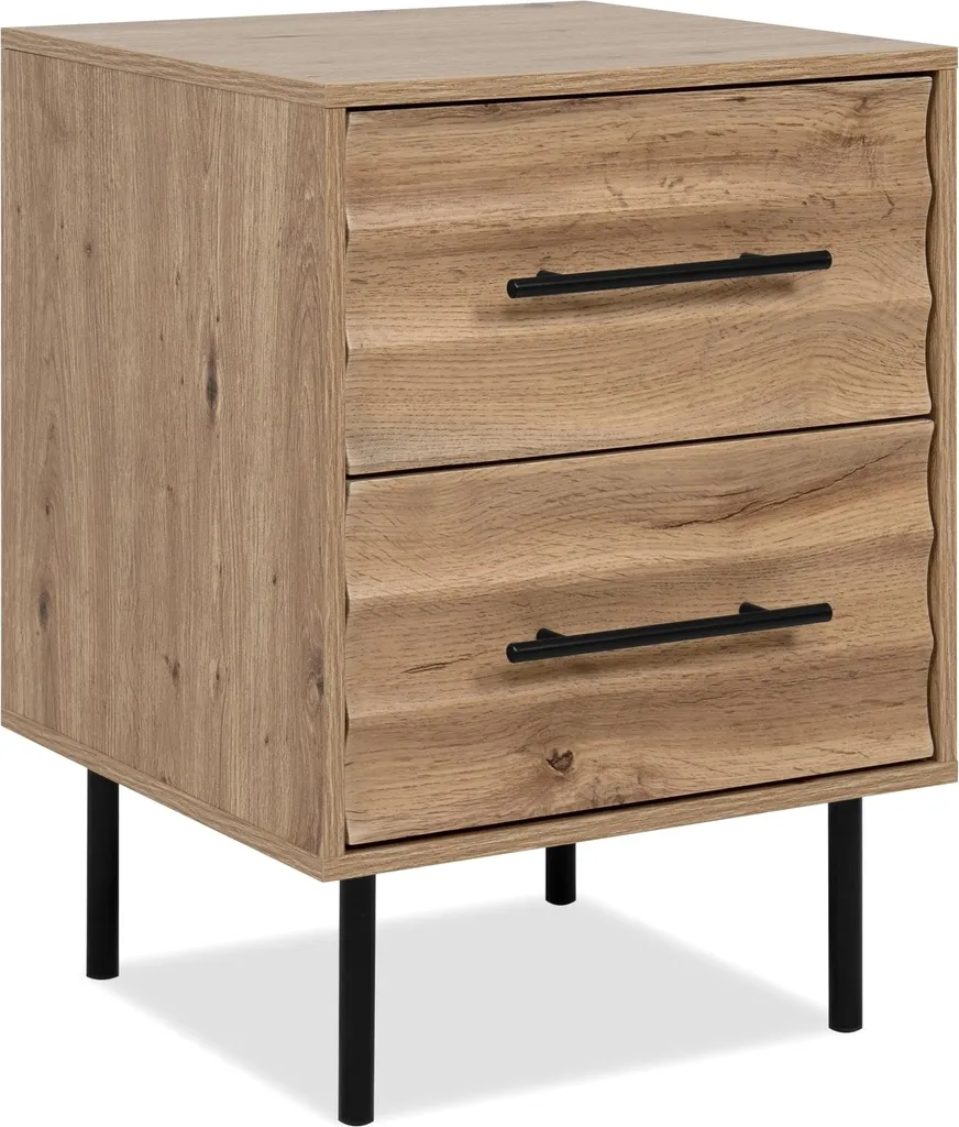 Table de chevet Falun chêne Artisan : fini le désordre avec style 3D