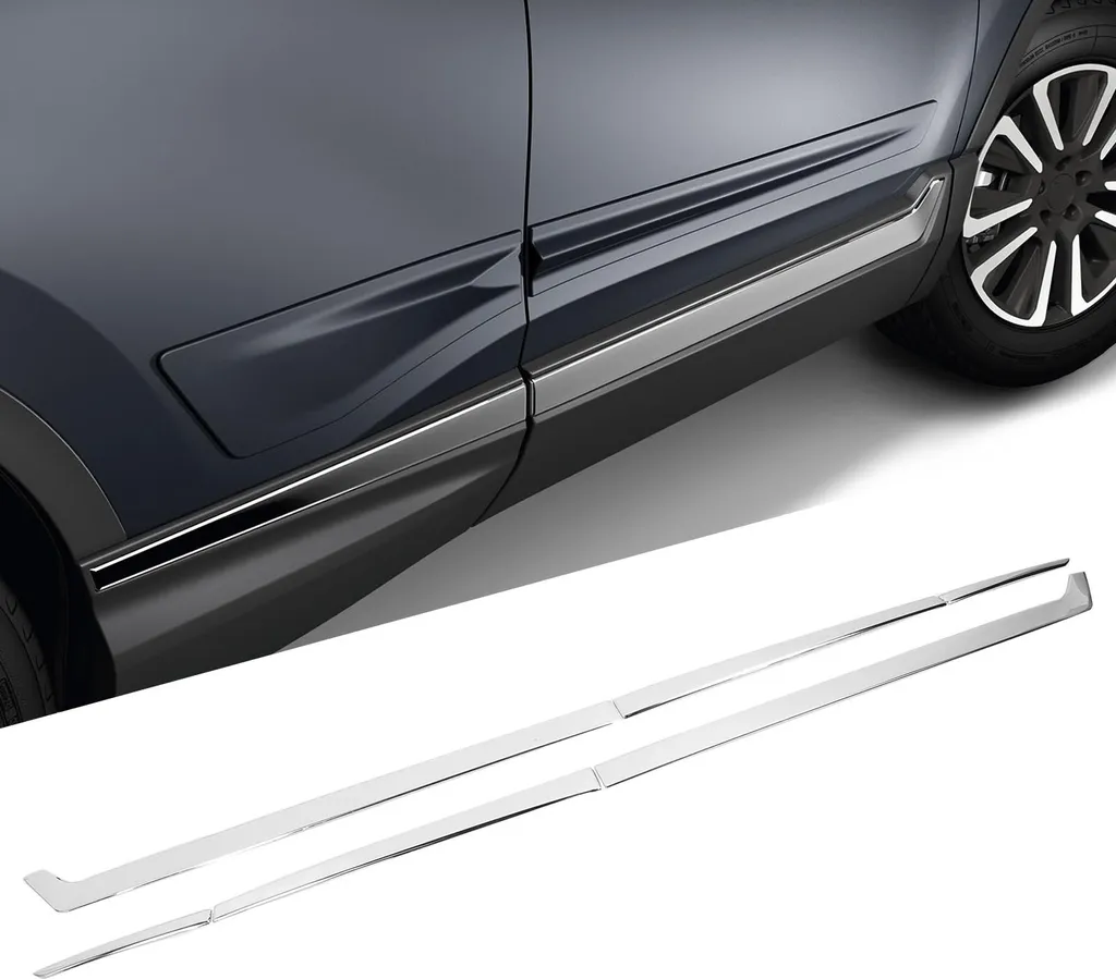 Garniture de porte chromée en inox pour décoration de voiture 6 pièces