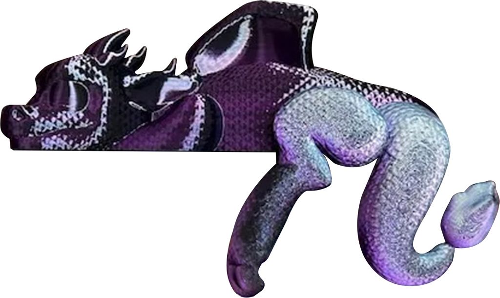 Schlafender Drache, Bücherregal-Dekor, 3D-gedruckte Drachenfigur, Bücherecke, schlafender Drache, Regal-Dekoration für Buchliebhaber und Fantasy...