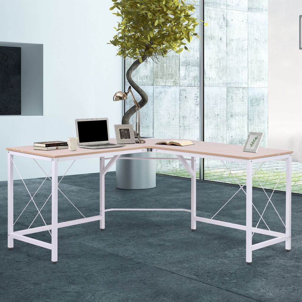 HOMCOM Computertisch Schreibtisch L-Form Arbeitstisch Produktbild 6