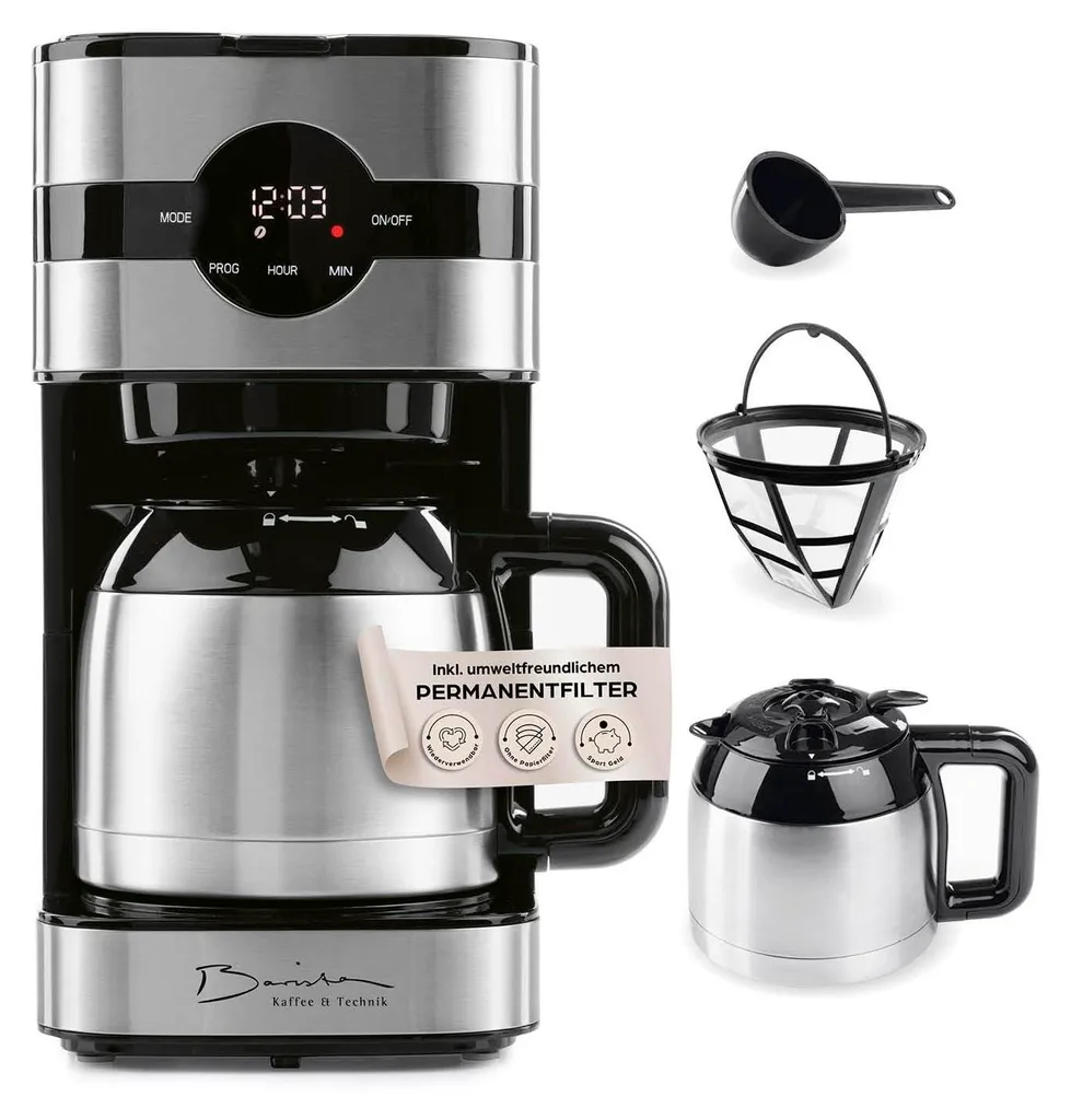 Cafetière filtre avec verseuse isotherme pour café chaud toute la journée