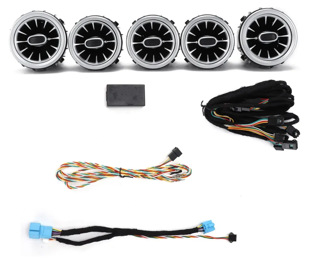 Ambiance Intérieure LED Mercedes W205 GLC : Kit 5 Turbines 64 Coul.
