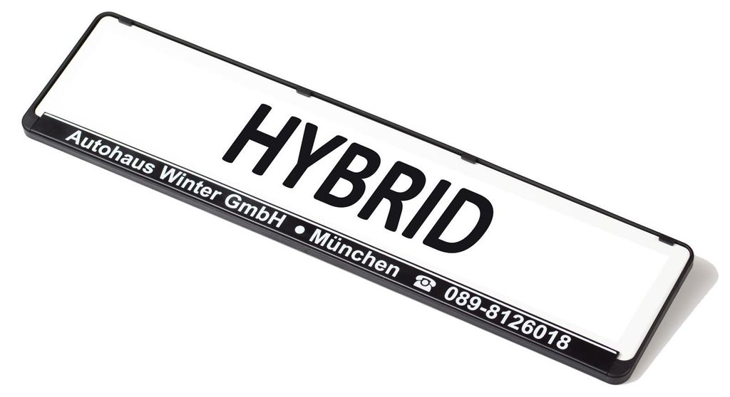 Miniletter Werbeschild, Standardausführungen, aus flexiblem Polypropylen, abgerundete Ecken, frostbruchsicher und UV-lackiert, weiß, Aufdruck Hyb...