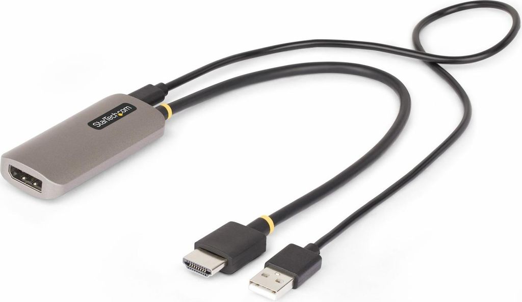 StarTech.com Cable Konverter Aktiver Adapter de 30cm HDMI 2.1 zu DisplayPort 1.4 - 8K60Hz - Powered by el Bus USB - Cable Inklusive