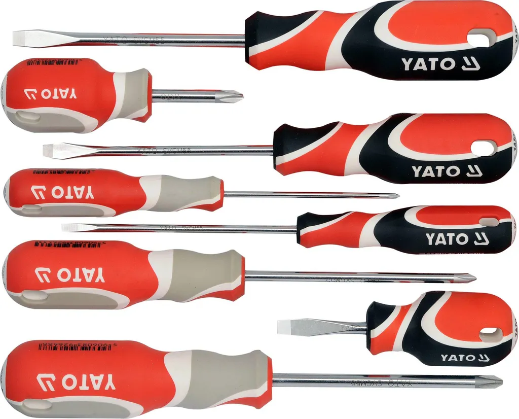 Assortimento 8 Giraviti PH/Flat Magnetici Acciaio Cromo Vanadio