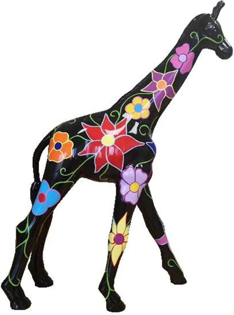 Figurine de girafe décorative moderne sculpture d'art pour le jardin