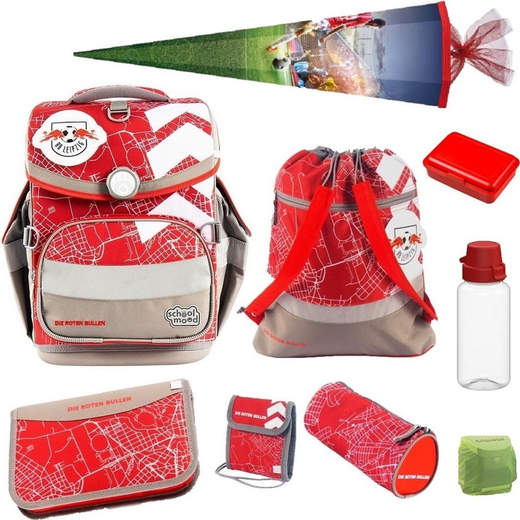 School Mood Fußball Schulranzen für Jungen 1. Klasse Red Produktbild 