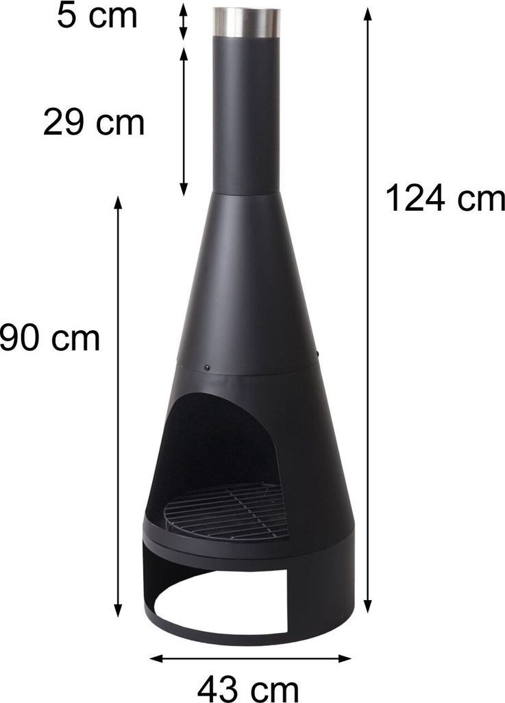 Piec ogrodowy HWC-K90, kominek ogrodowy patio kominek Zdjęcie produktu 9