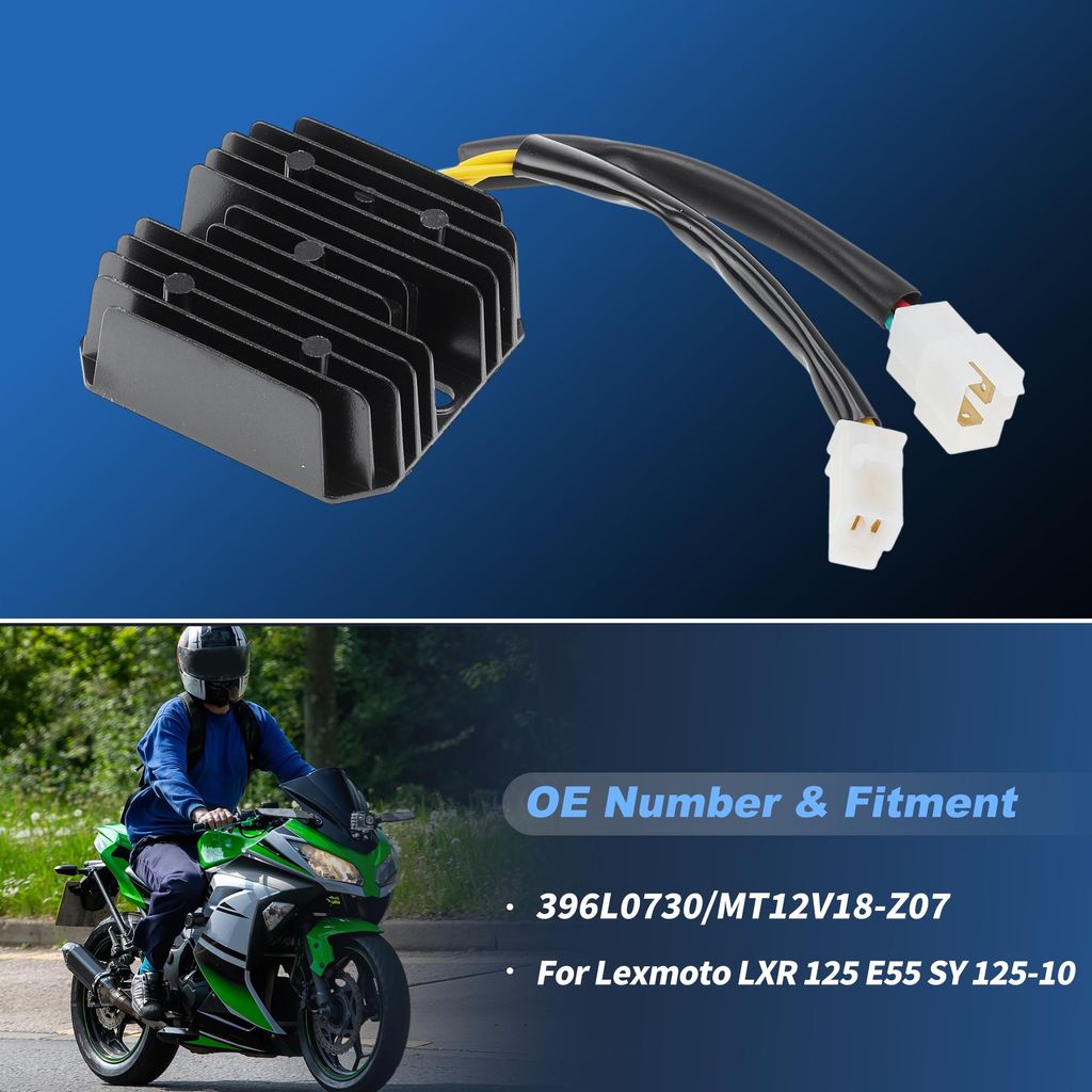 Motorrad Spannungsregler Gleichrichter Für Lexmoto LXR 125 E55 SY 125-10 Motorrad Regulator Gleichrichter Montagesatz Ersatz 396L0730/MT12V18-Z07 ...