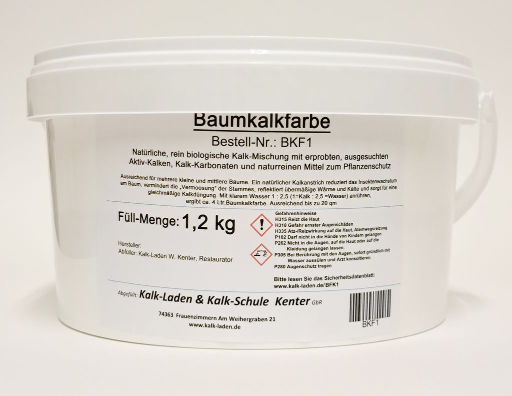 Natürlicher Baumschutzanstrich, 1,2 kg Kalkpulver für zirka 20 m²