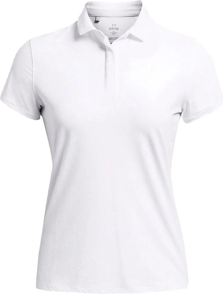 Under Armour Golf Iso-chill Kurzarm-poloshirt Für Damen Weiß S Frau Weiß S