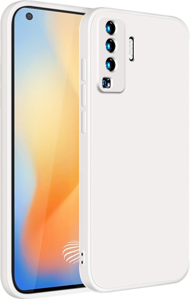 VIVO X50 Hülle, LaimTop Slim Liquid Silikon Gel Gummi Schutzhülle für VIVO X50 Weiß