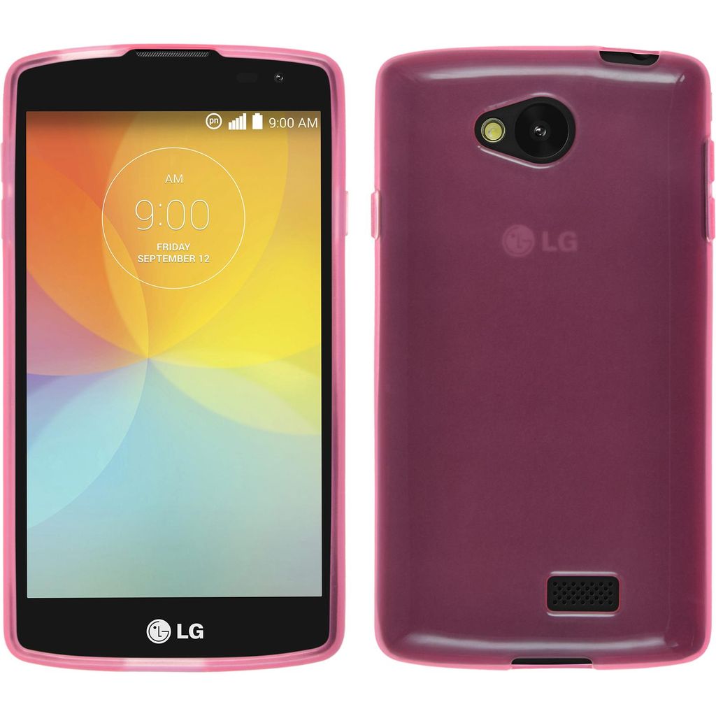 PhoneNatic Case kompatibel mit LG F60 - rosa Silikon Hülle transparent + 2 Schutzfolien