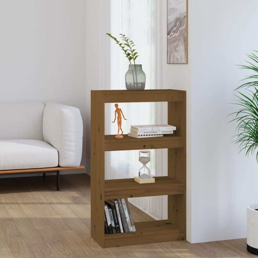 Maison Exclusive - Bücherregal/Raumteiler Honigbraun 60x30x103,5 cm Kiefernholz