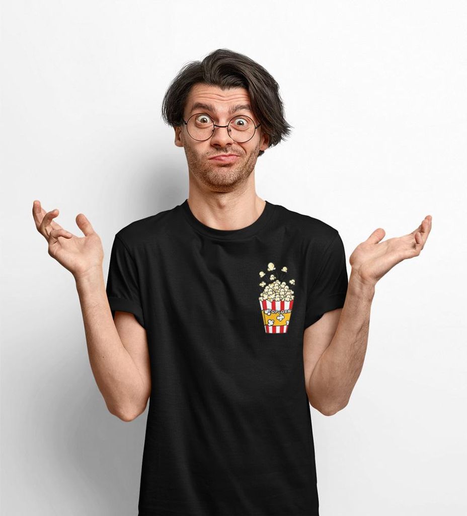 D&B Uni Polo PO00027 Popcorn Pocket Schwarz-Größe M