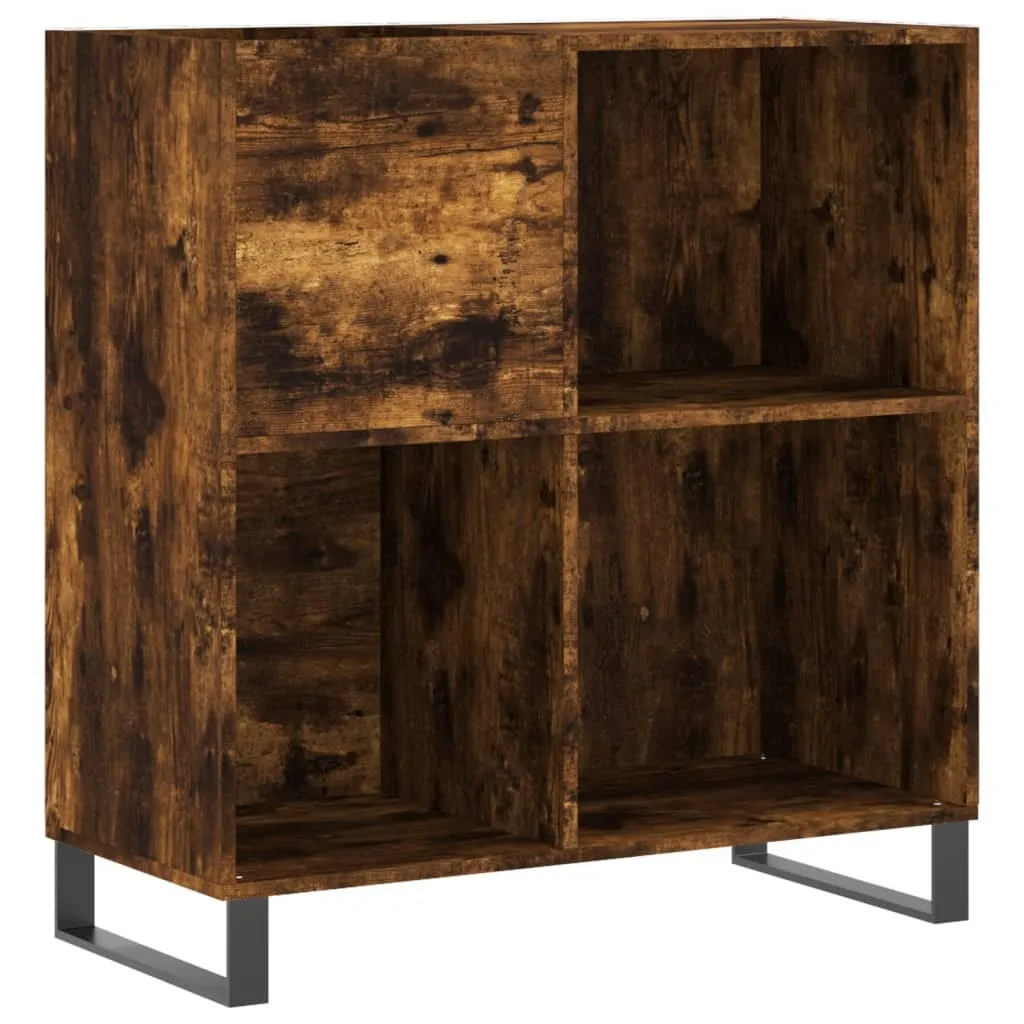 Armadio pannellato in rovere fumé 84,5x38x89 cm Materiale in legno