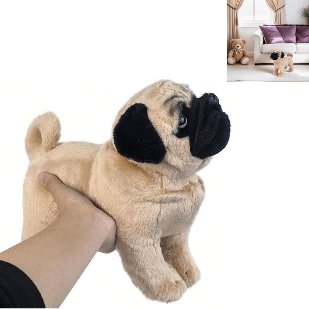 Plüsch Hund Spielzeug, Simulierter Hund, Sainuo Samt & PP Baumwolle, Waschbar, Tragbar, Kuscheltier 33×13×27cm, Geschenk & Dekoration