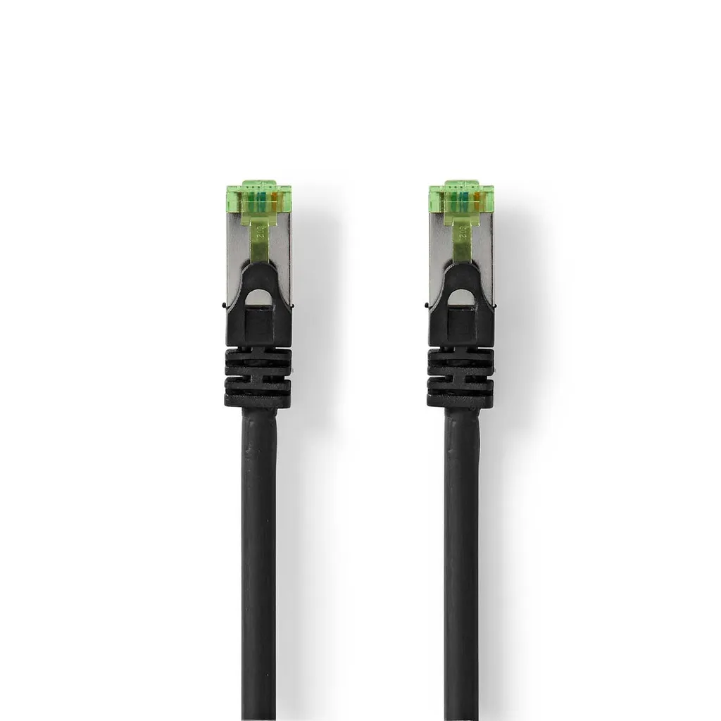 Cordon de Brassage RJ45 CAT7 5m Noir - Câble Ethernet Rond S/FTP