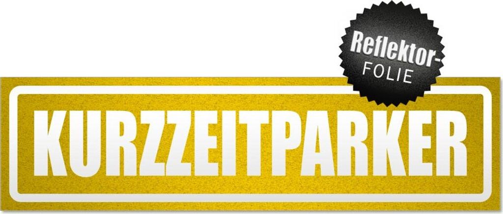 Kurzzeitparker invertiert Magnetschild Schild magnetisch