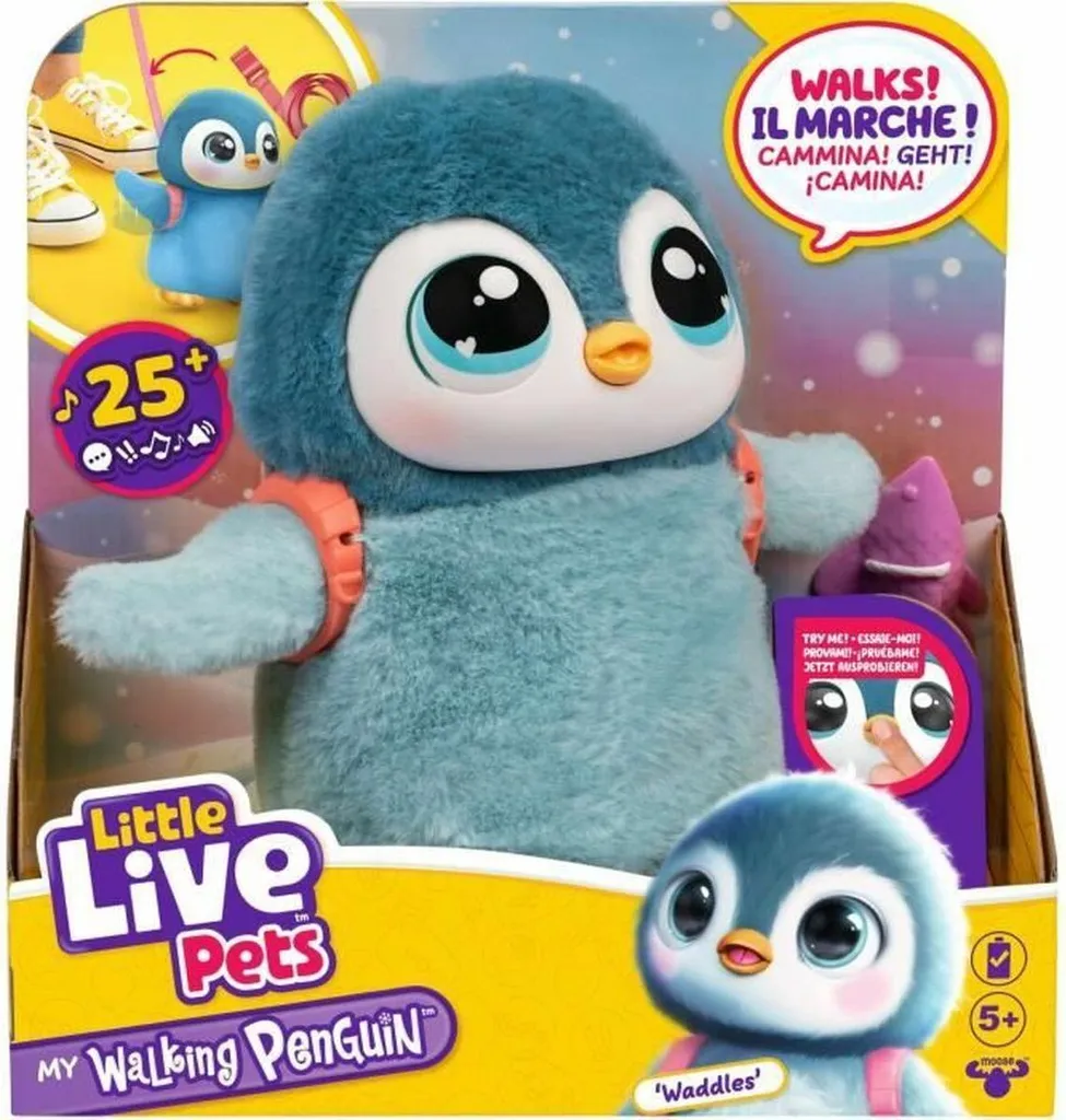 My Little Penguin Poupée Bébé : Petit Manchot Animé avec +25 Réactions