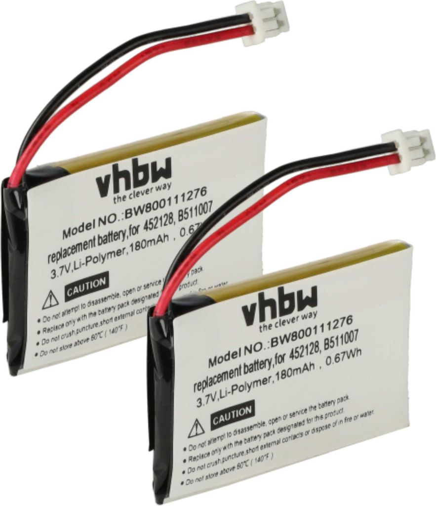 vhbw 2x Akku kompatibel mit Plantronics CS60 Wireless Produktbild 