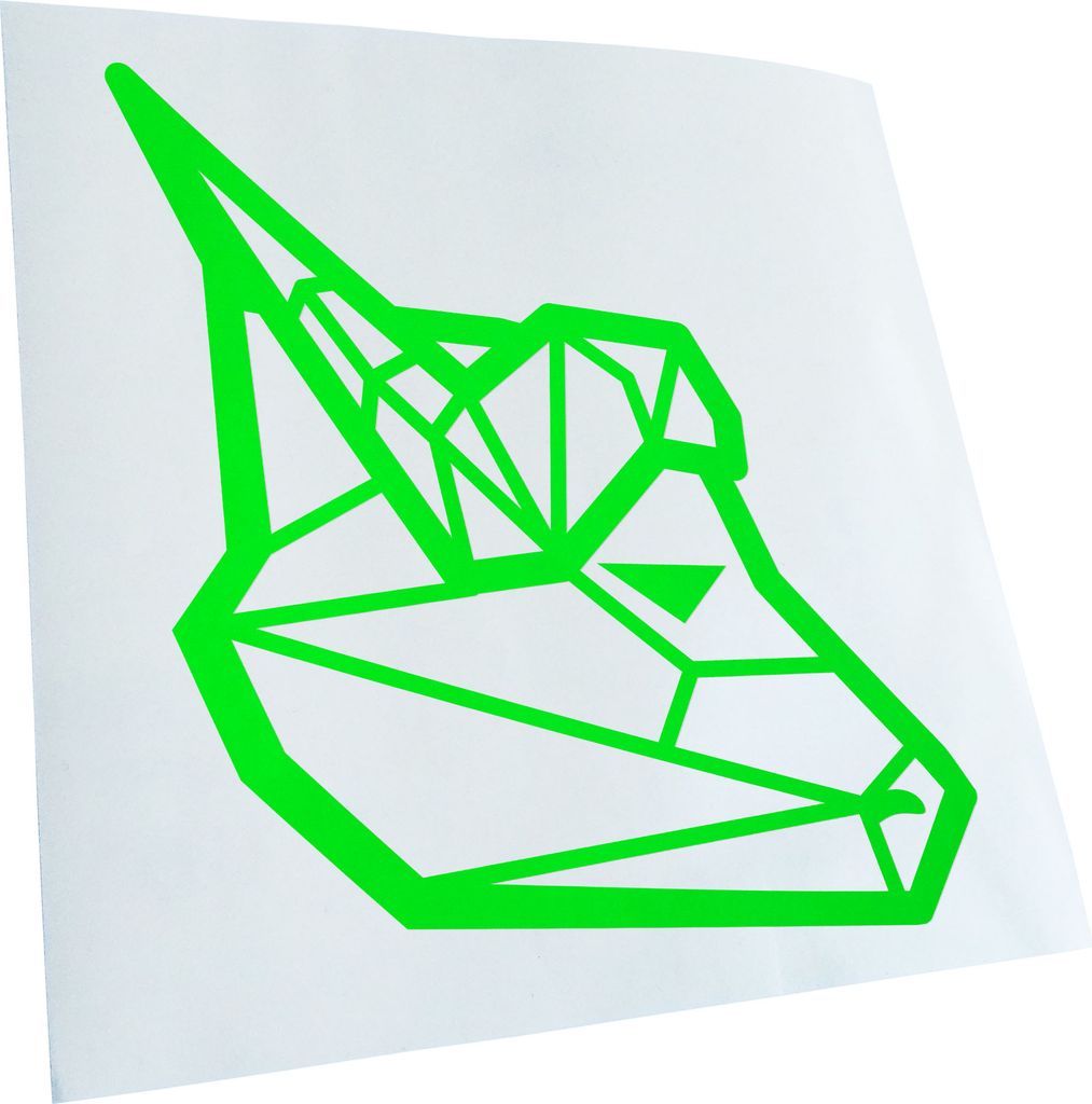 Kiwistar - Autoaufkleber - Wasserbüffel Polygon - Neongrün - 40x36cm - Aufkleber für Auto, Laptop, Fahrrad, LKW, Motorrad mehrfarbig JDM Decal R...