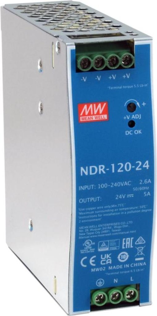 LevelOne ind. Netzteil POW-2442 24VDC 120W DIN-Schiene si