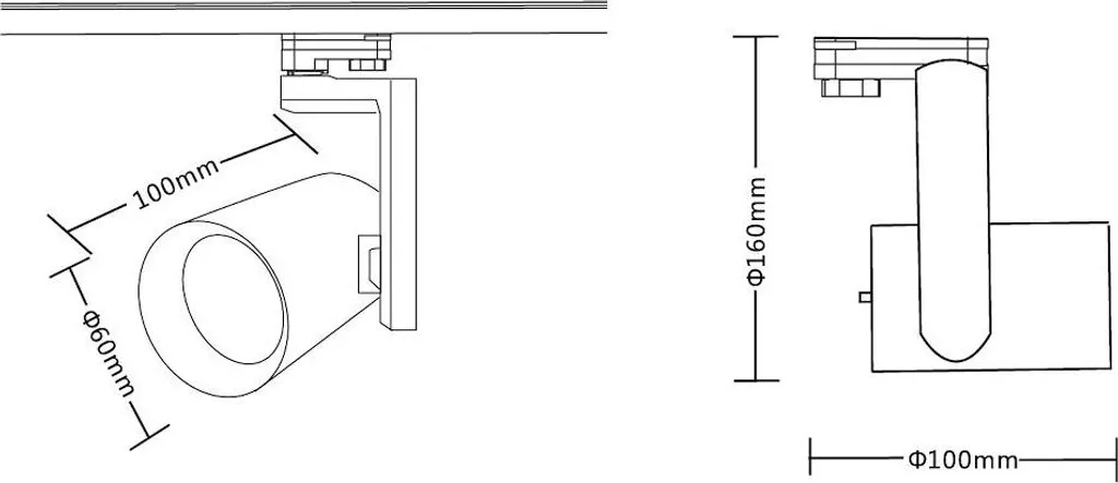 Spot sur rail blanc 10W Timor - Éclairage idéal pour boutique et loft