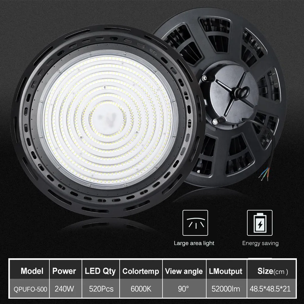 Éclairage LED Entrepôt 400W 6000K - Solution Idéale pour Plafonds Hauts - 3